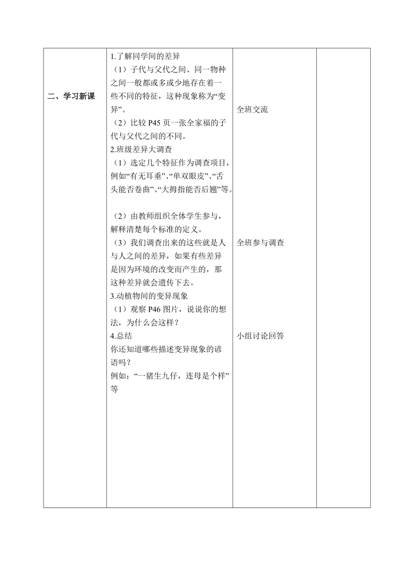 六年级下科学教案（苏教版）六年级科学下册教案+生物的变异现象+3苏教版（三起）.doc_第2页