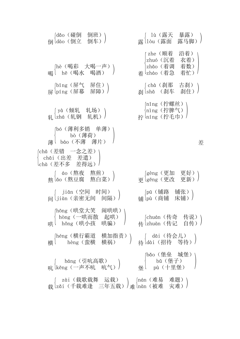 六年级下语文模拟试题人教版六年级下册专项知识梳理人教新课标.doc_第3页