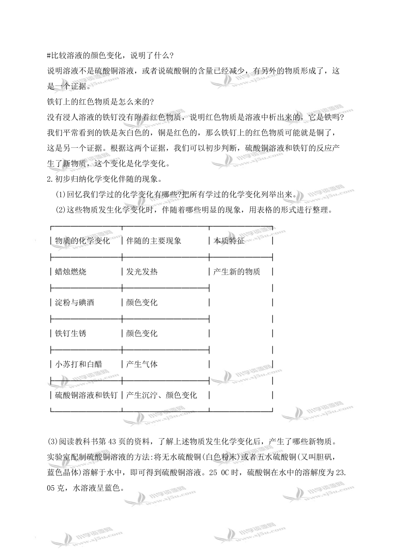 （教科版）六年级科学下册教案 化学变化伴随的现象 3.doc_第2页