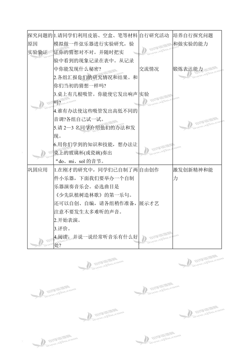 （首师大版）四年级科学上册教案 声音的变化 1.doc_第2页