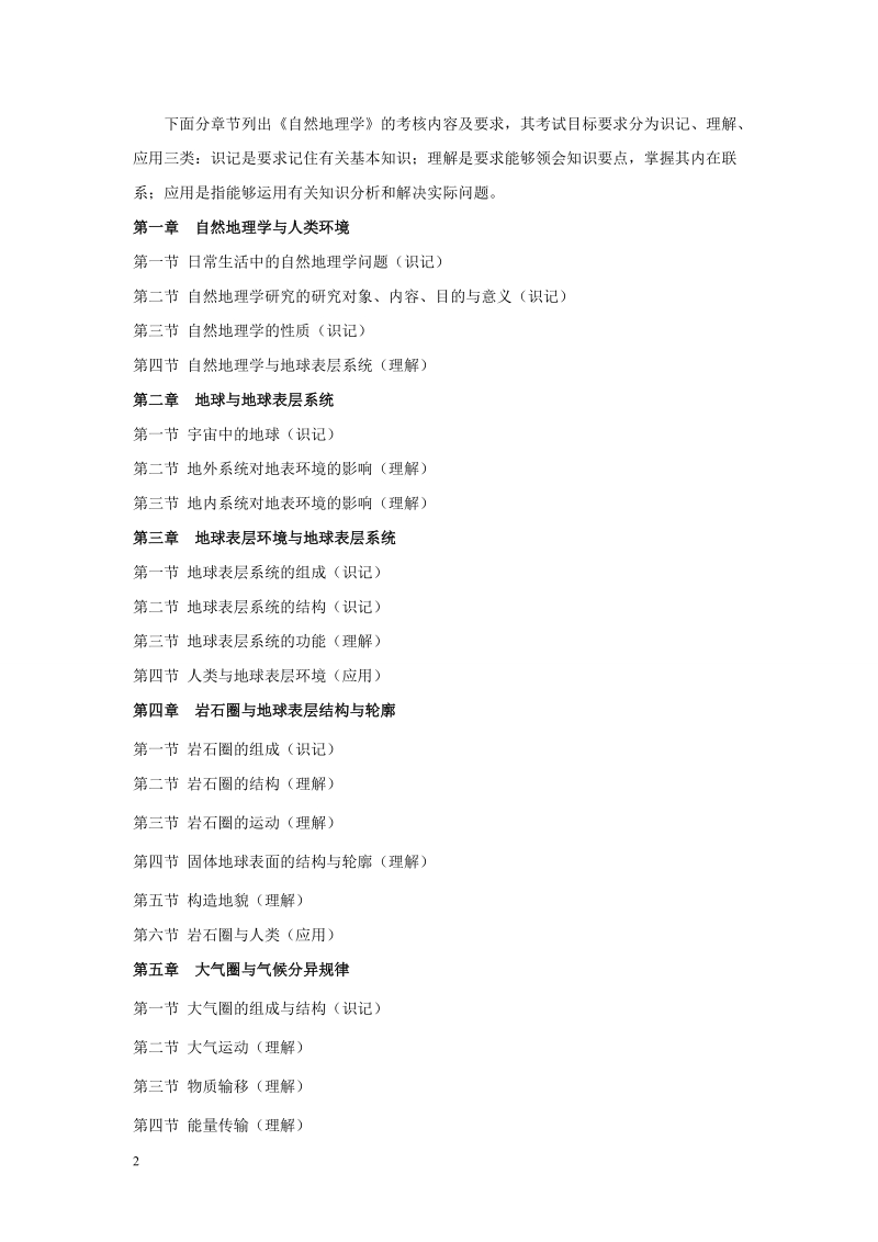 《自然地理学》考试大纲.doc_第2页