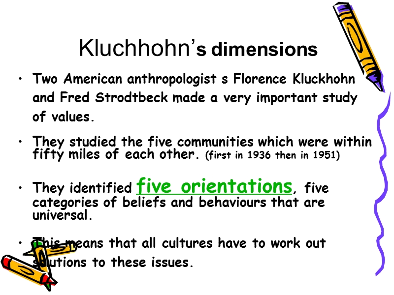 跨文化交际chapter-2-kluchhohn&#39;s--five-dimentions.ppt_第1页