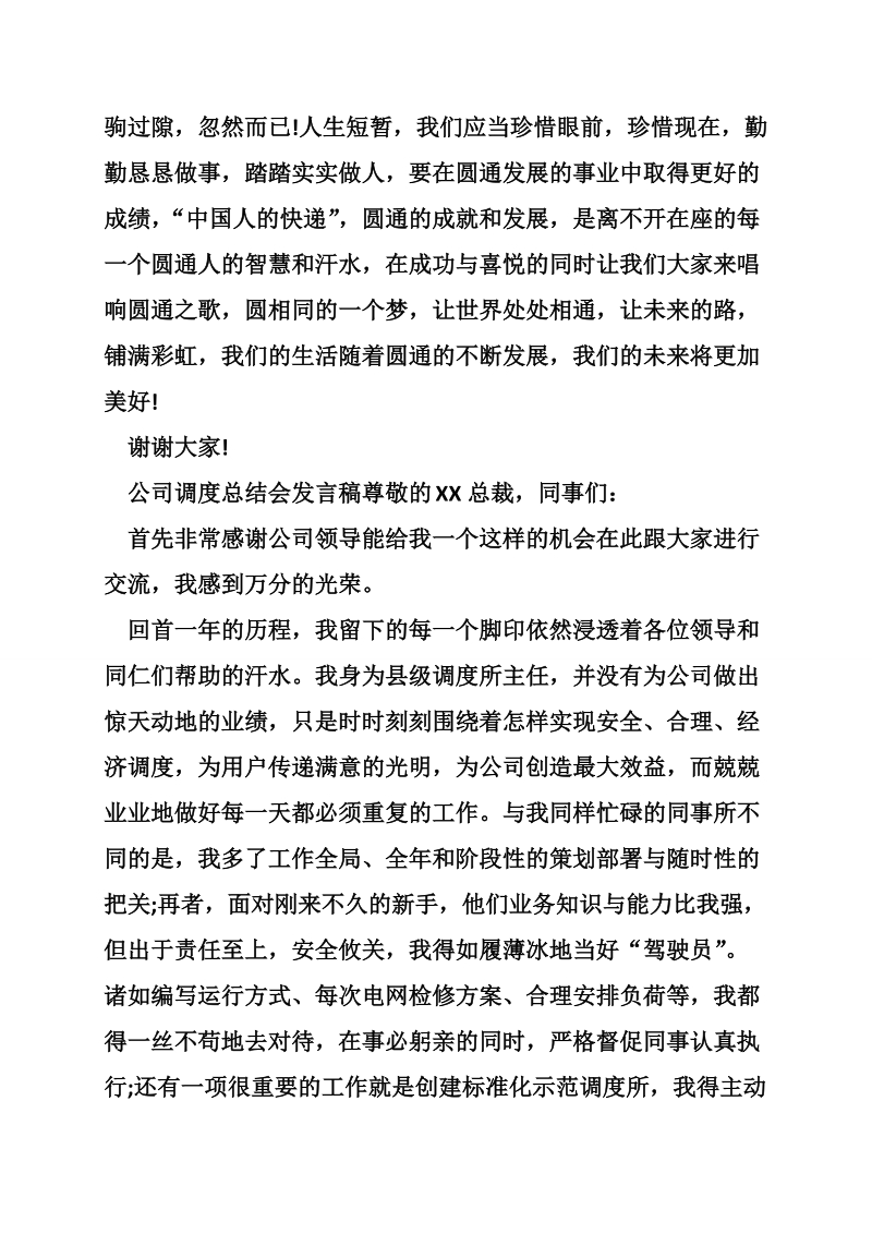 公司调度总结会发言稿.doc_第3页