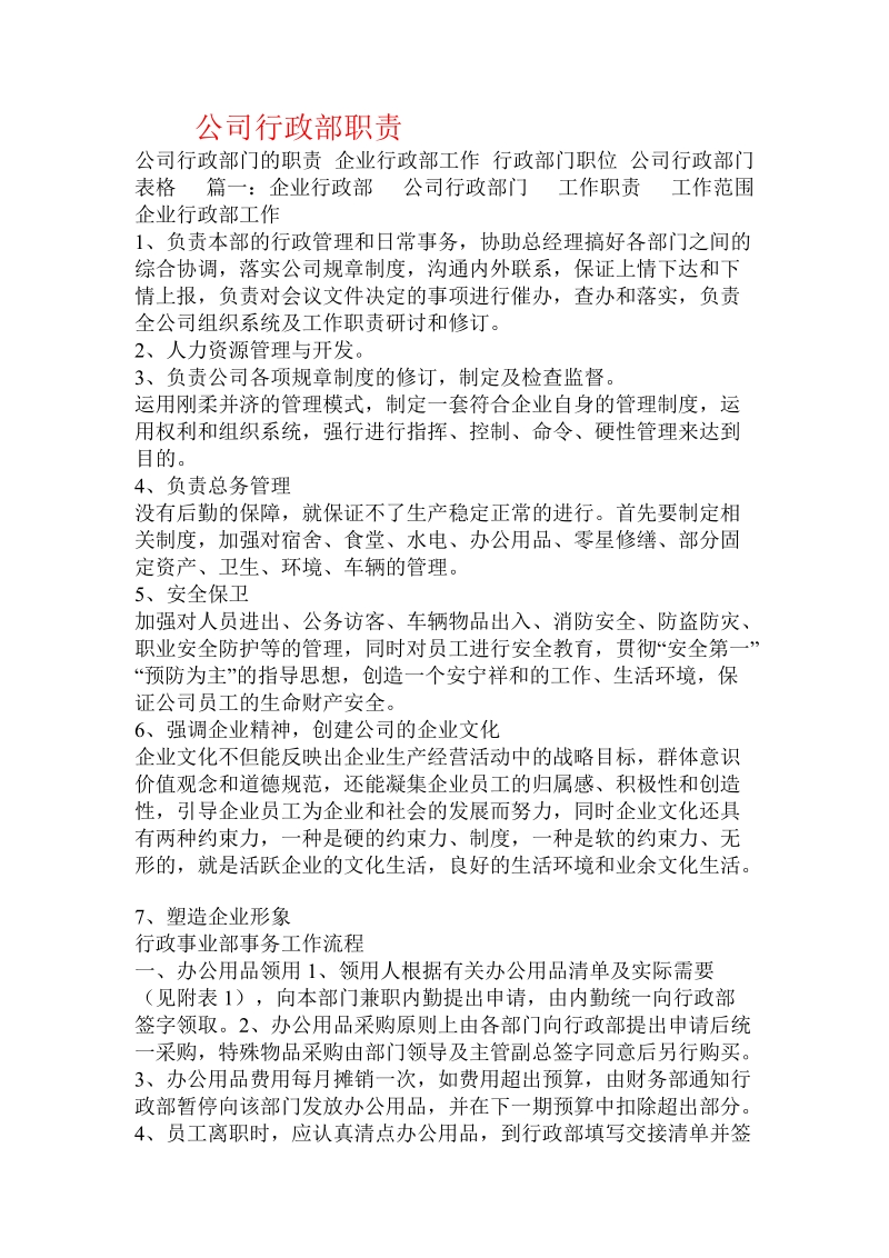 公司行政部职责.doc.doc_第1页