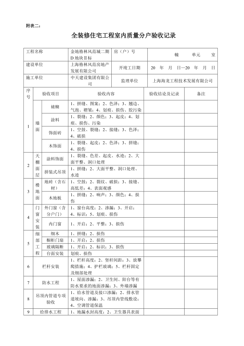 分户验收表格附表二.doc_第1页