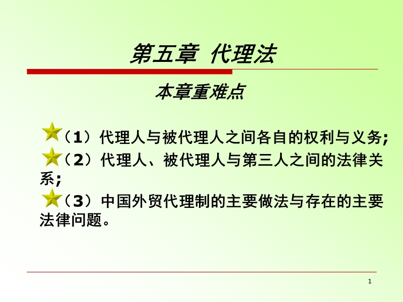 国际商法--第五章-代理法.ppt_第1页