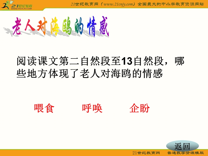 六年级语文上册课件(人教新课标)：-老人与海鸥.ppt_第2页