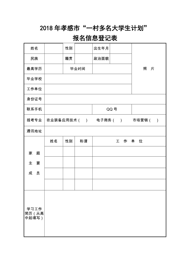 2018年孝感市一村多名大学生计划.doc_第1页