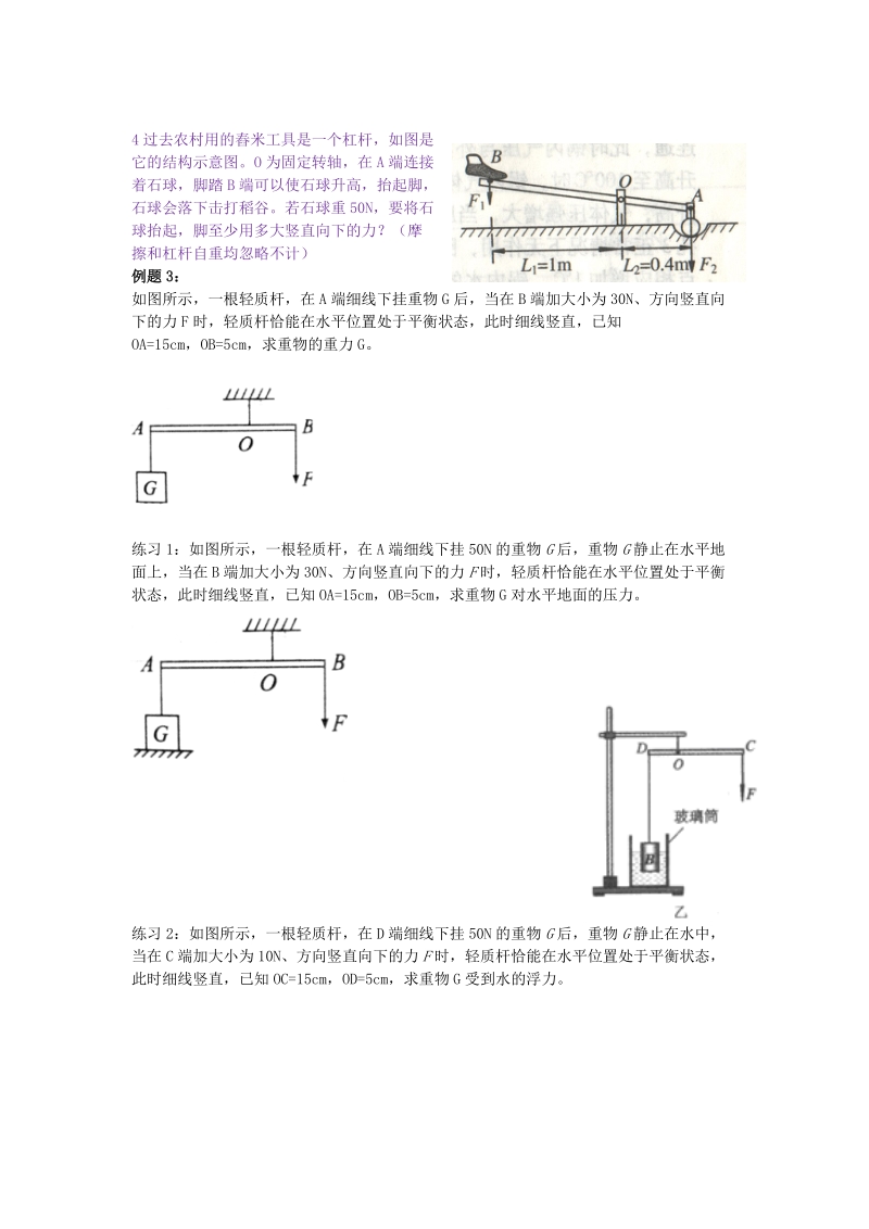 杠杆专题复习学案2.doc_第2页