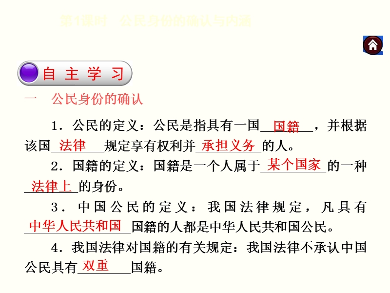 2015-2016八年级下册思想品德同步课件-第五单元-第一课我们都是公民-第1课时公民身份的确认与内涵.ppt.ppt_第3页