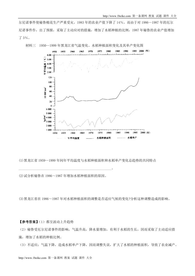 高三地理一轮复习学案：4.2《全球气候变化对人类活动的影响》（鲁教版）.doc.doc_第2页