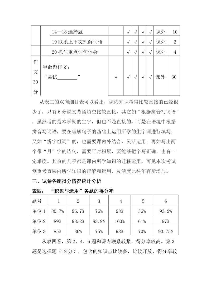 2017年南安市小学语文四年级上学期期末考试质量分析.doc_第3页