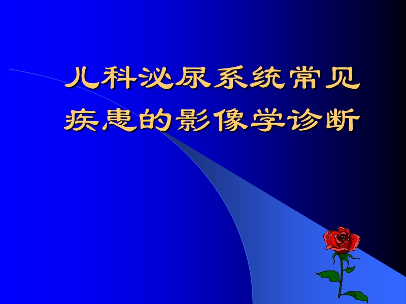 儿科泌尿系统常见疾患的影像学诊断.ppt_第1页