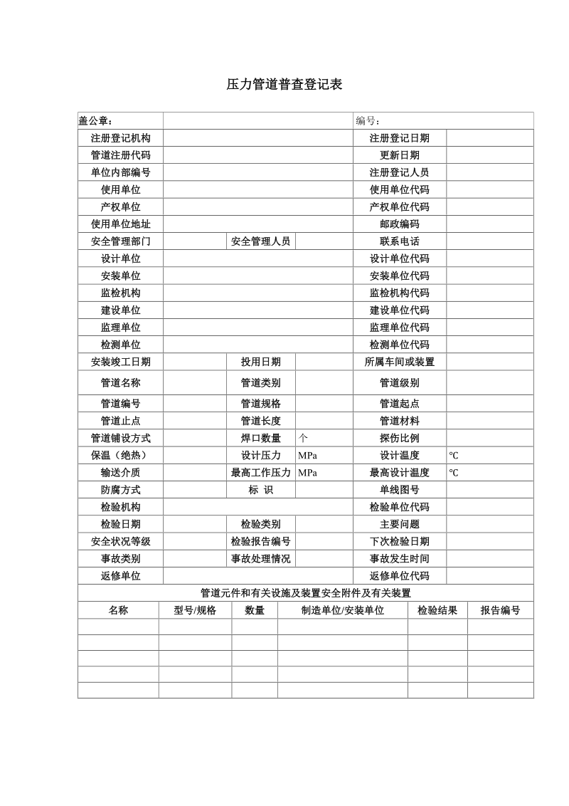 压力管道普查登记表.doc_第1页