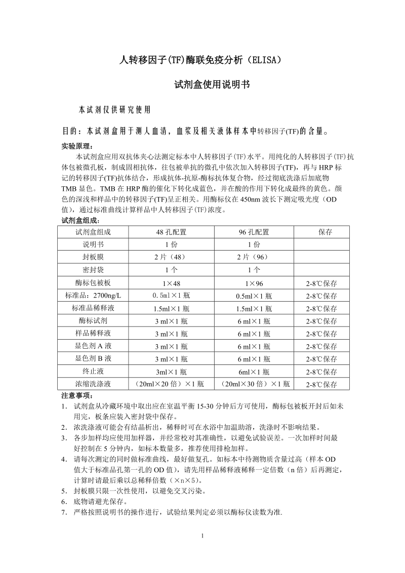 人转移因子tf酶联免疫分析elisa.doc_第1页