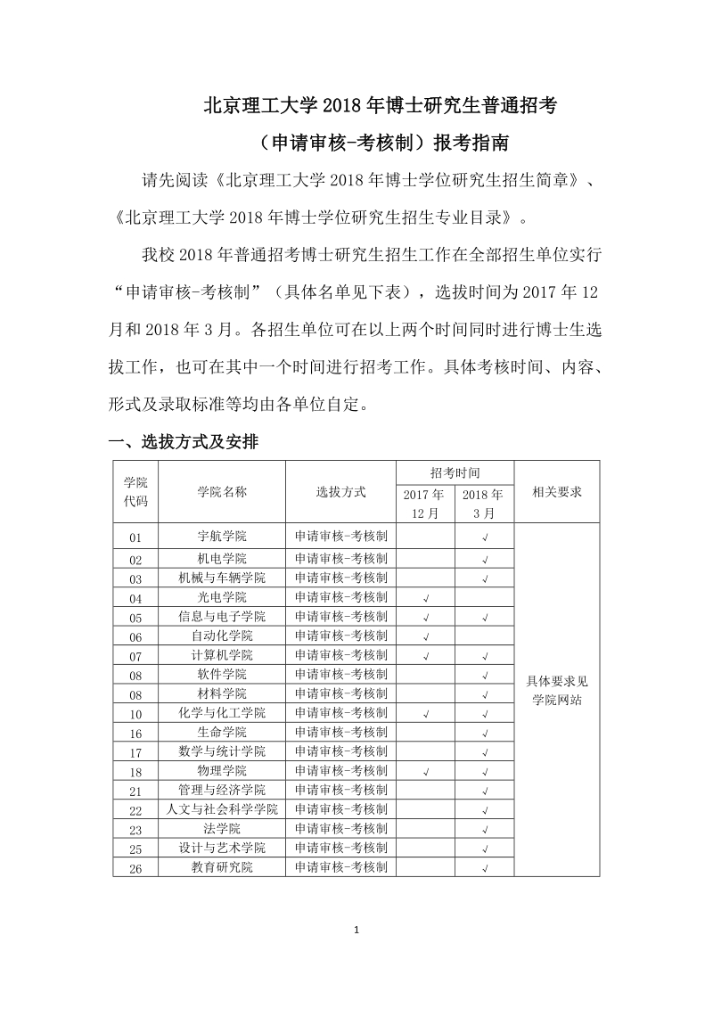 附件1：北京理工大学2018年博士研究生普通招考报 ….doc_第1页