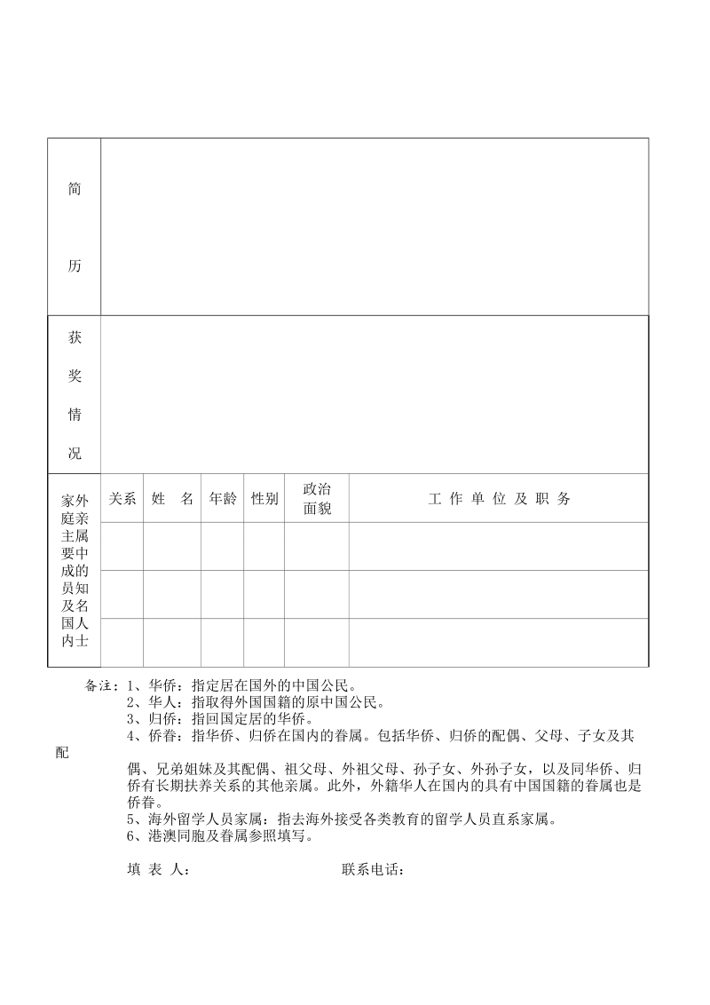 哈尔滨直和区机关侨情普查登记表.doc_第2页