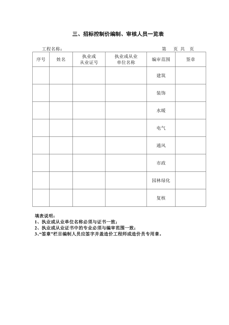 建筑工程招标控制价登记表.doc_第3页