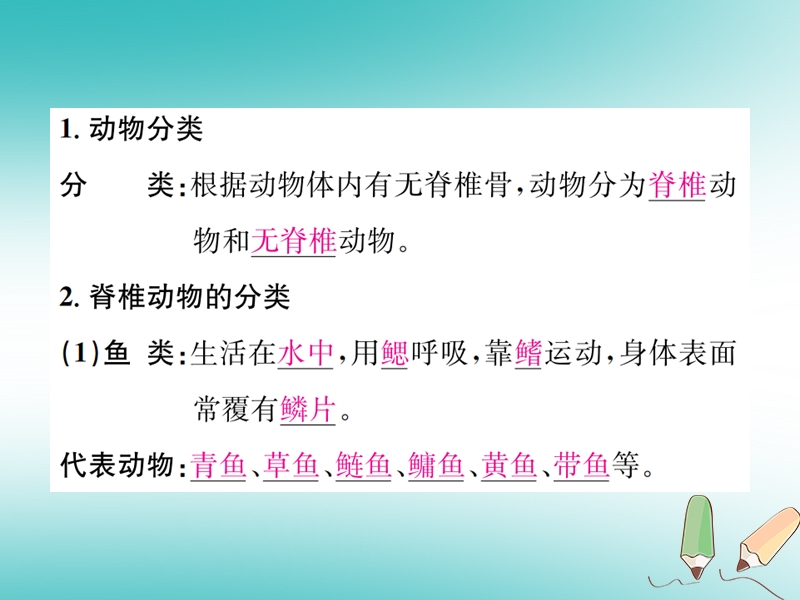 2018年秋七年级科学上册 第2章 观察生物 第4节 常见的动物 第2课时 常见的脊椎动物 检索表课件 （新版）浙教版.ppt_第2页