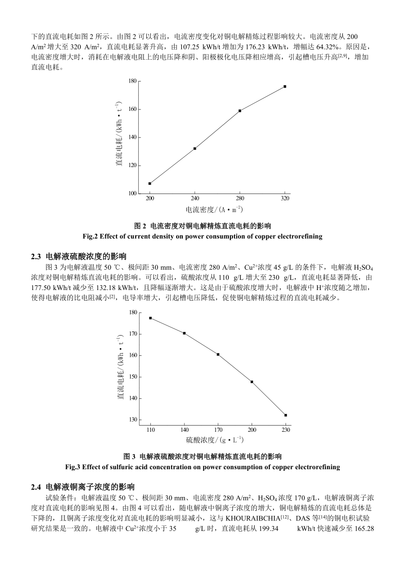 工艺条件对铜电解精炼过程直流电耗的影响.doc_第3页