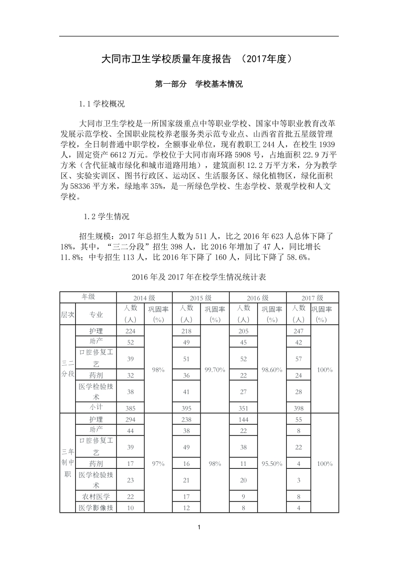 大同卫生学校质量报告2017.doc_第1页