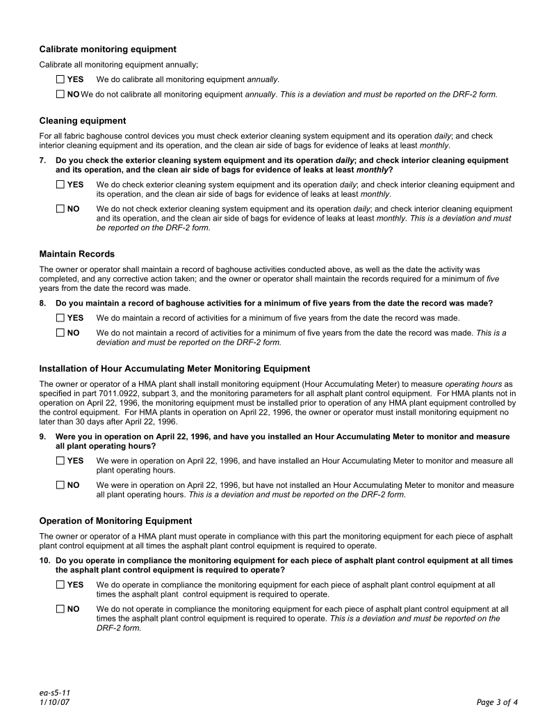 hot mix a sphalt plants compliance audit - environmental audits.doc_第3页