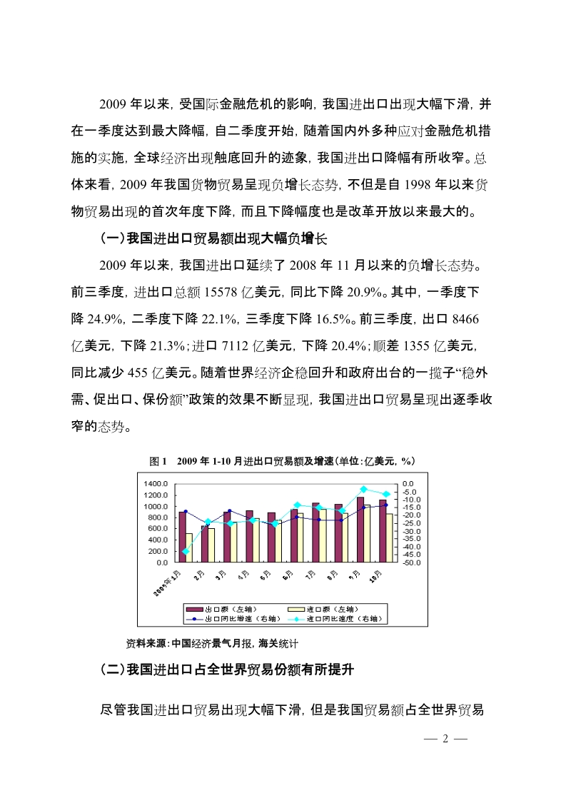 2009年对外贸易形势分析及2010展望.doc_第2页