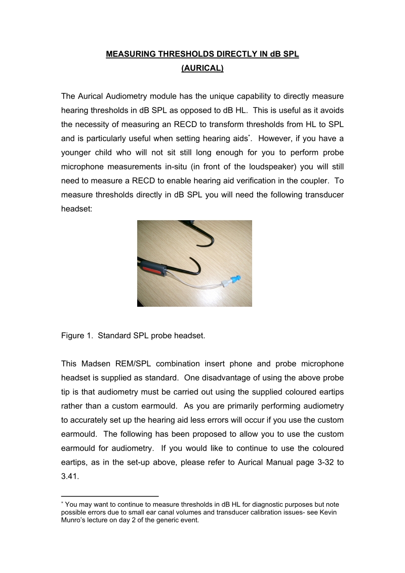 measuring thresholds directly in db spl (aurical).doc_第1页