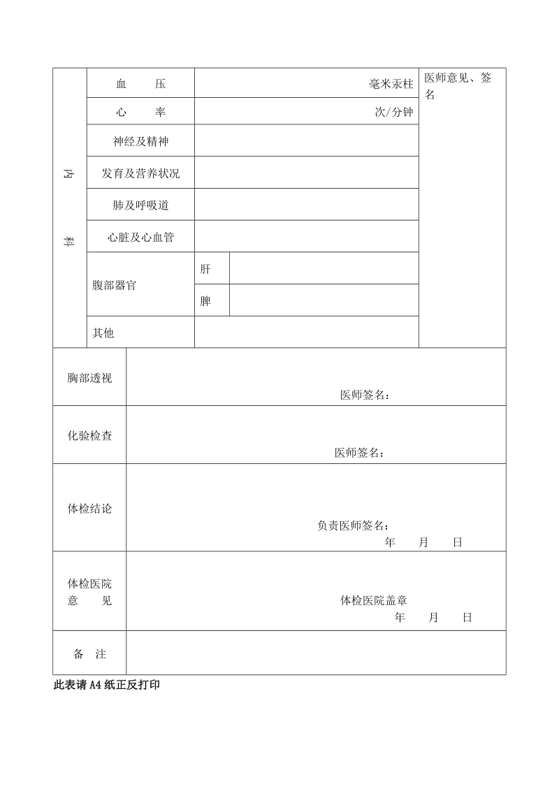 江苏中小学教师资格申请人员体检表.doc_第2页