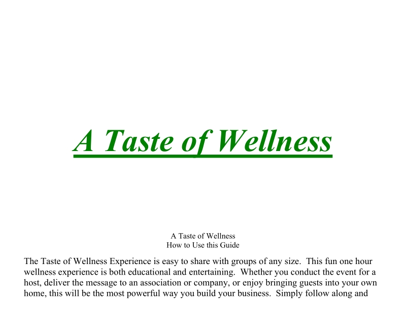 a taste of wellness.doc_第1页