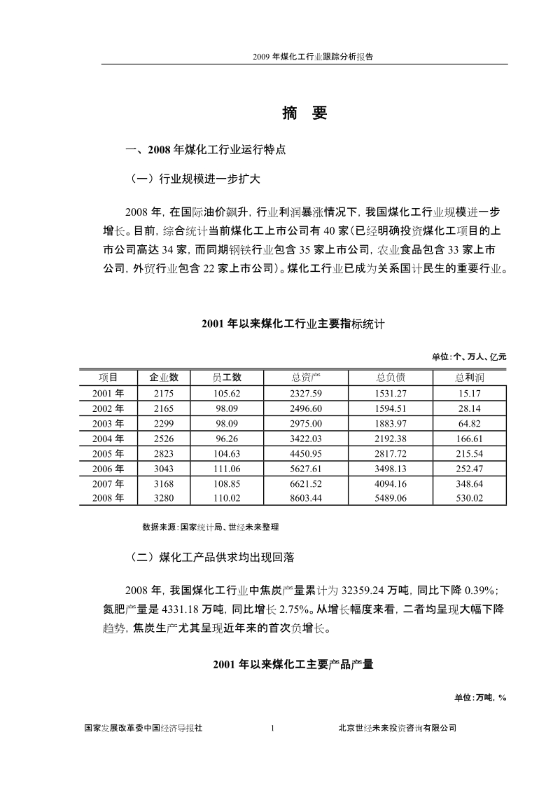 2009年煤化工行业分析报告.doc_第1页