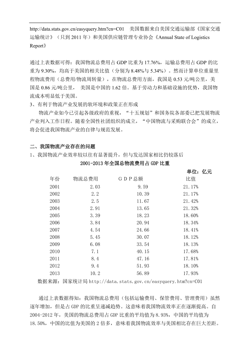 我国物流产业发展现状及对策 文康  .doc_第3页