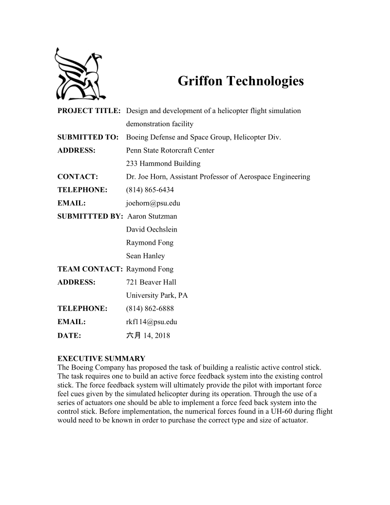 griffon technologies project title design and development of a.doc_第1页