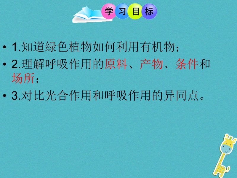 广东省汕头市七年级生物上册 3.5.2绿色植物的呼吸作用课件 （新版）新人教版.ppt_第3页