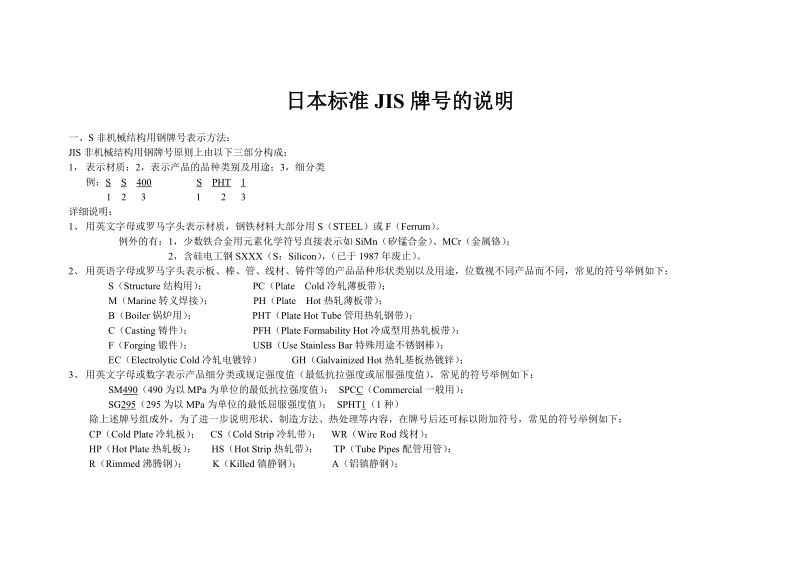 bg日本标准jis牌号的说明.doc_第1页