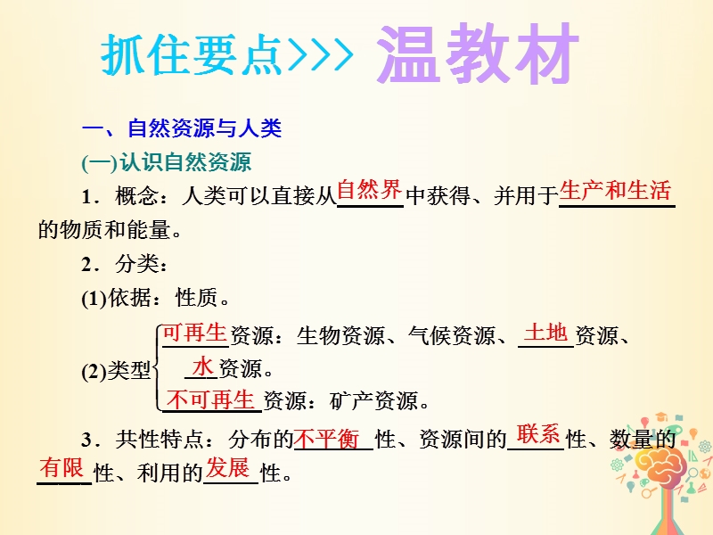 江苏专版2019版高考地理大一轮复习第一部分第四单元从人地关系看资源与环境第一讲自然资源与自然灾害实用课件.ppt_第3页