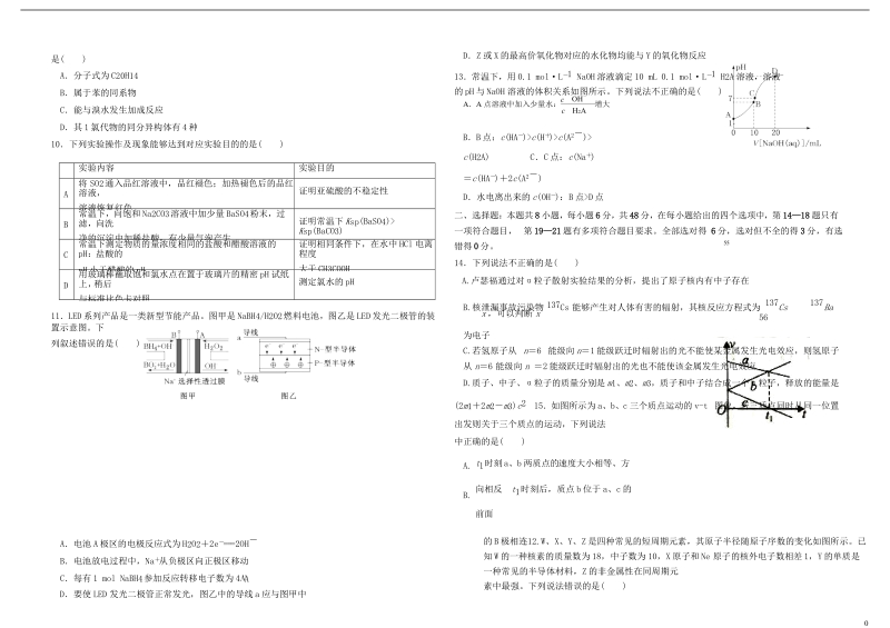 黑龙江省大庆实验中学2018届高三理综得分训练试题二.doc_第3页