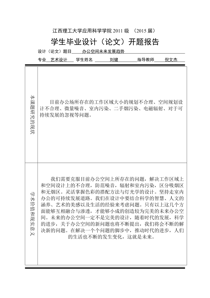 办公空间未来发展趋势-毕业论文设计开题报告任务书 刘健.doc_第2页