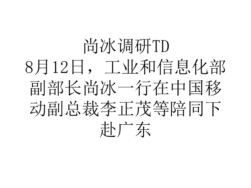 尚冰调研TD 8月12日 工业和信息化.ppt_第1页