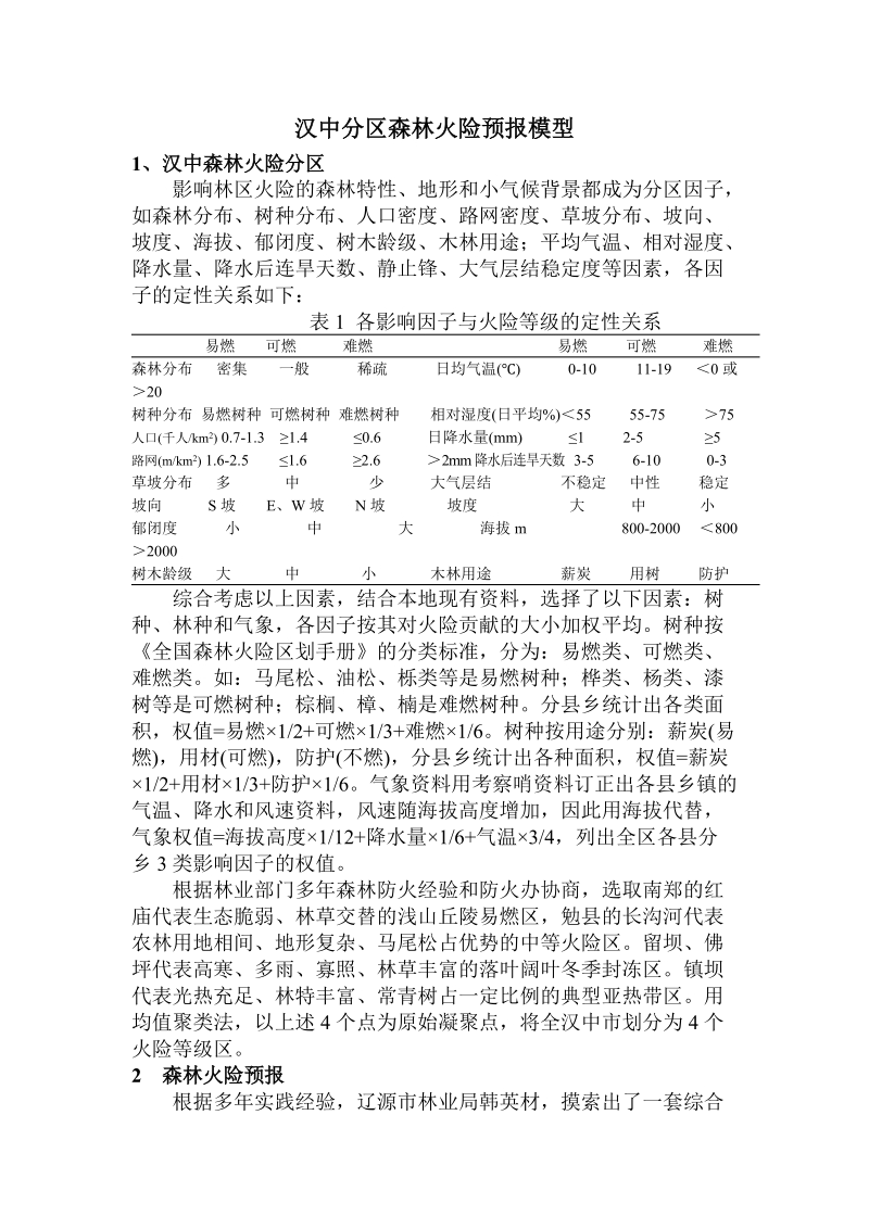 分区森林火险预报模型.doc_第1页