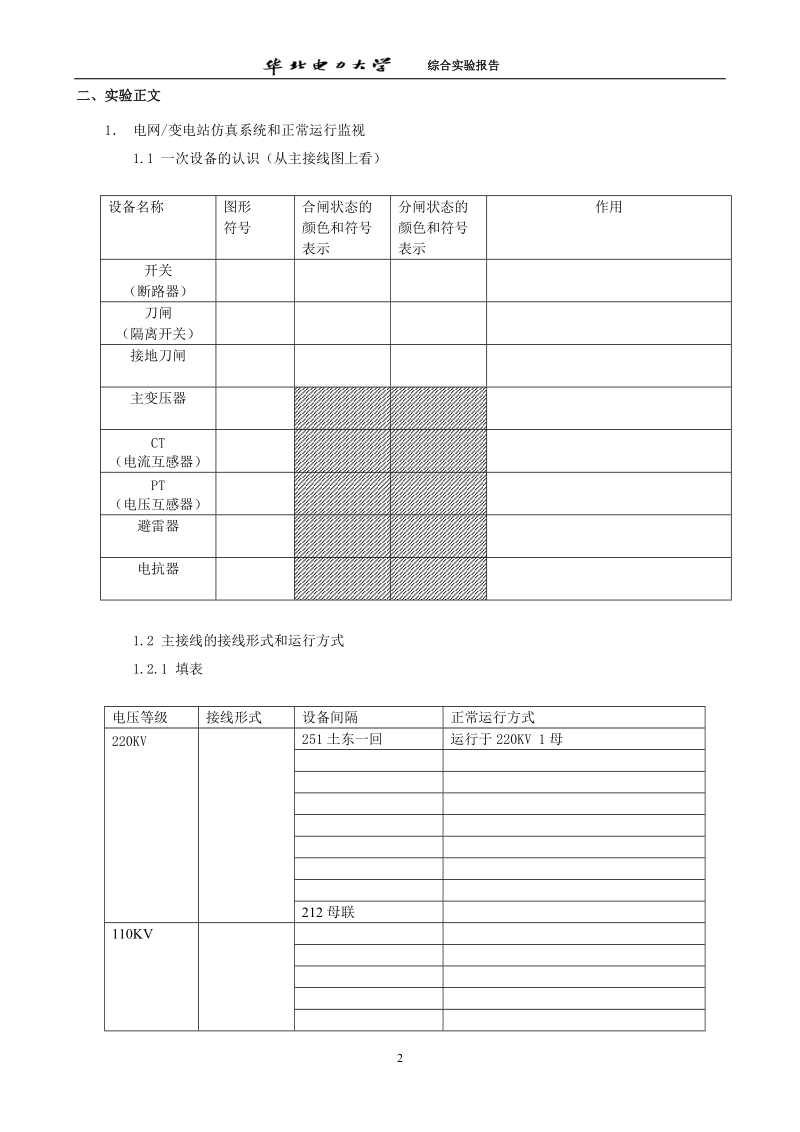 电力系课程设计报告格式（讨论稿）.doc_第3页