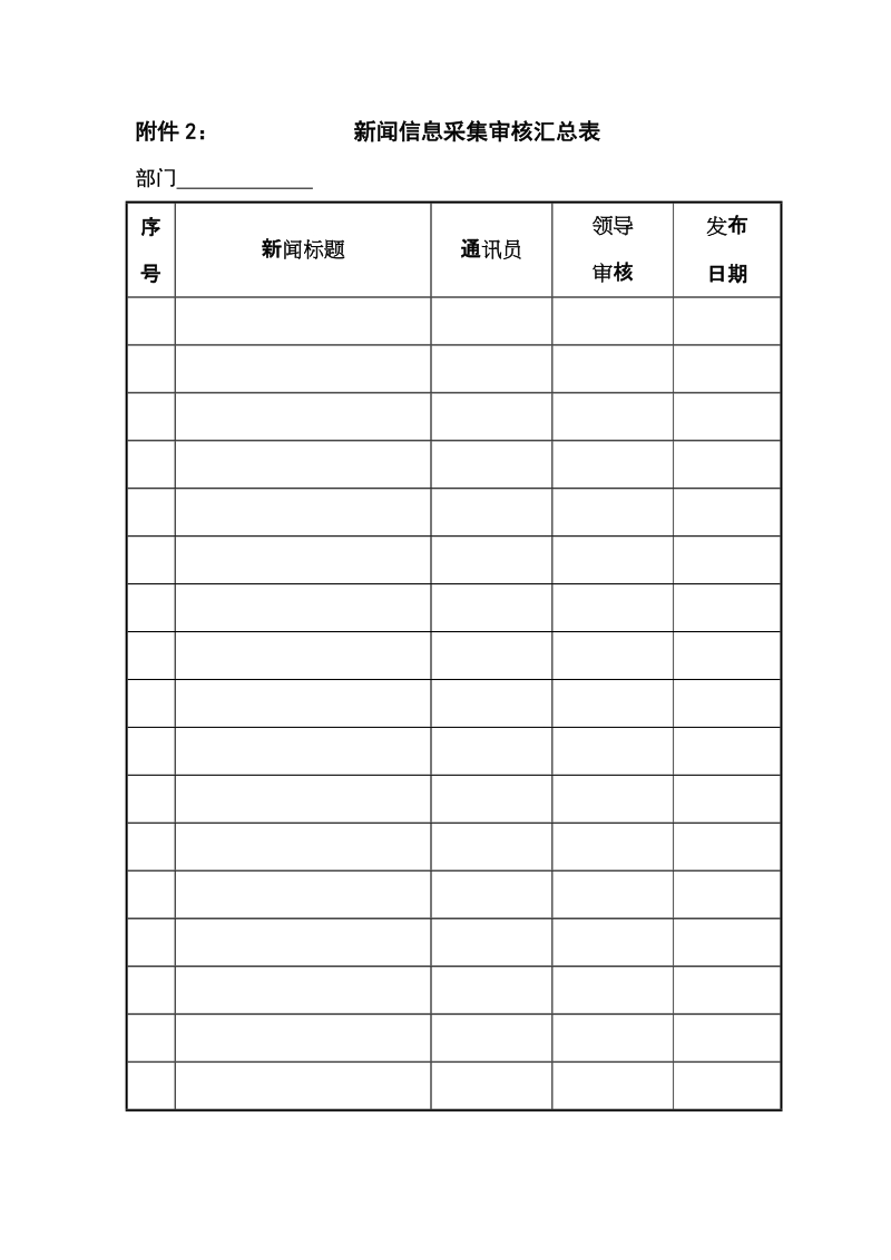 附件2： 新闻信息采集审核汇总表.doc_第1页