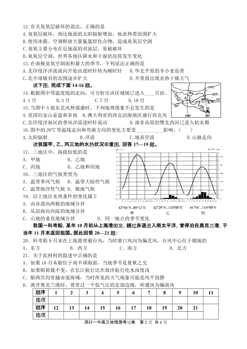 洞口一中高三地理阶段性练习.doc_第2页