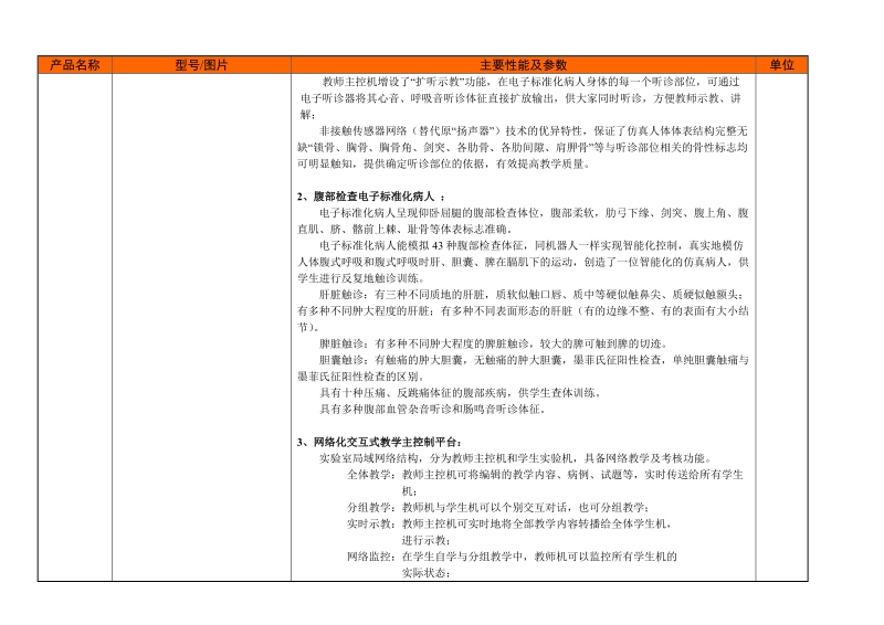 附件一：第一包 智能化心肺检查和腹部检查教学系统 产品名称 型号图片.doc_第2页