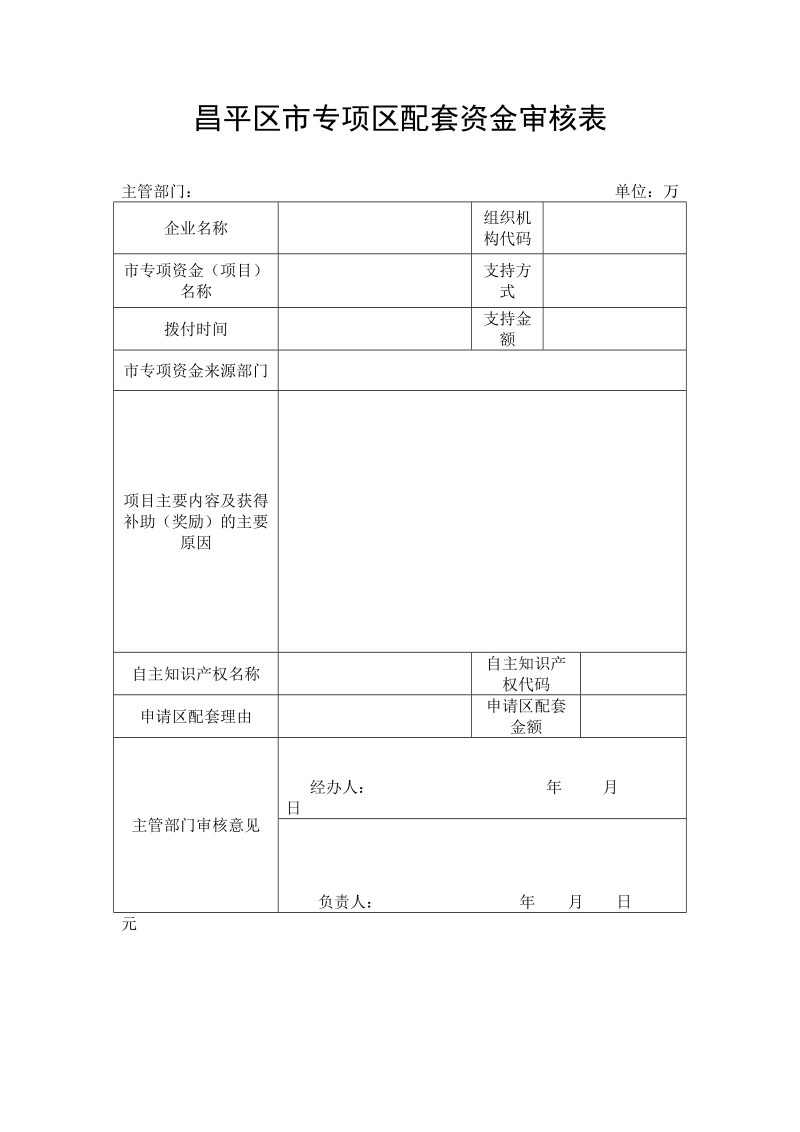 昌平区市专项区配套资金审核表.doc_第1页