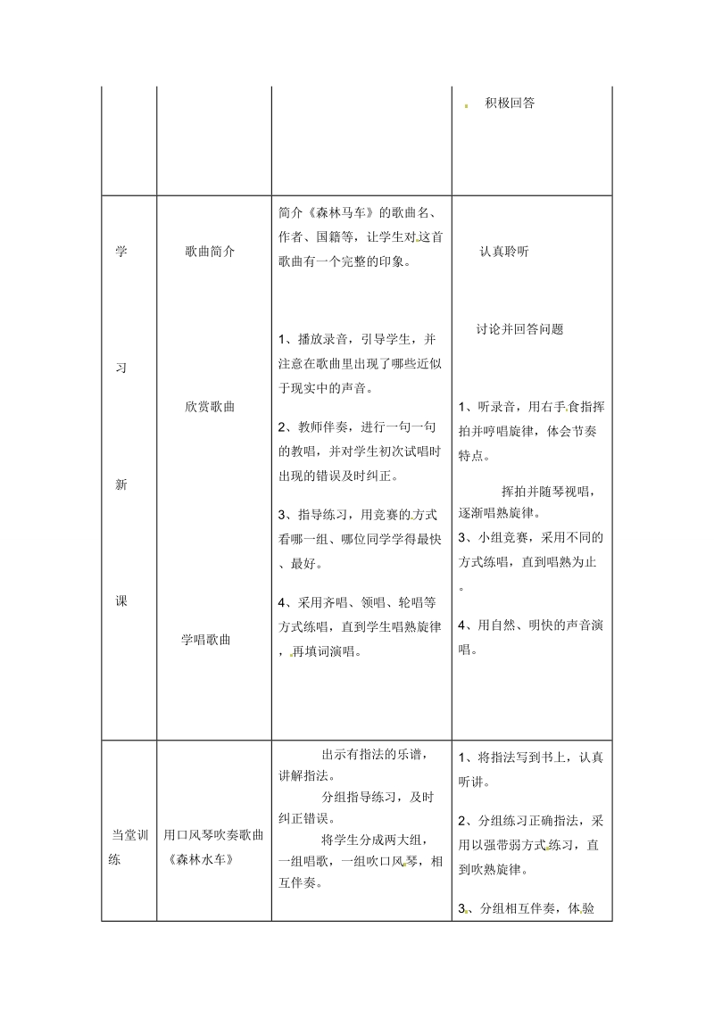 （人教新课标 2014秋）三年级上音乐教案 - 森林水车4.doc_第2页