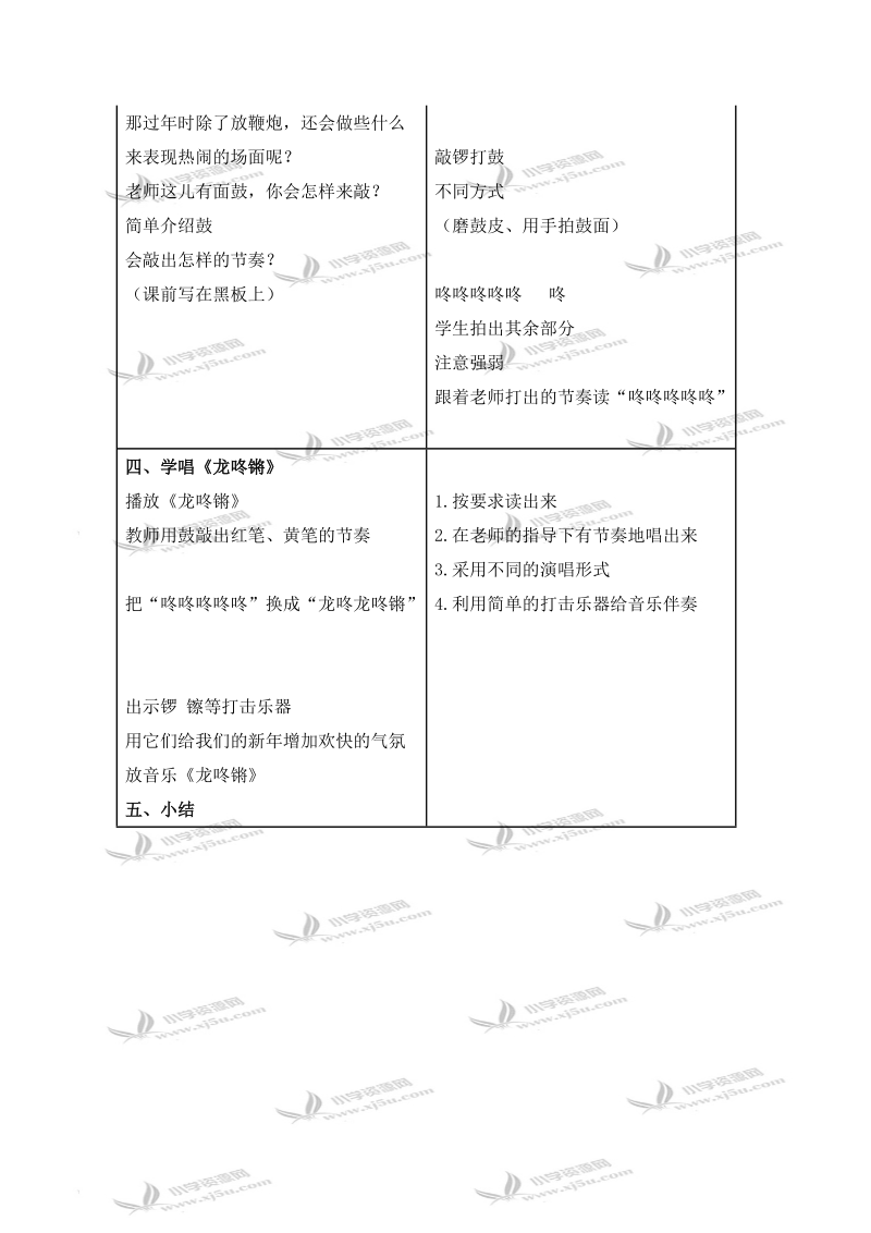 （苏教版）一年级音乐上册教案 新年老人走来了（第二课时）.doc_第2页