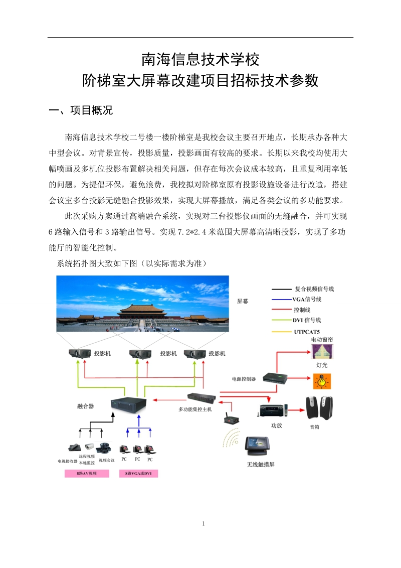 多功能厅会议室融合方案.doc_第1页