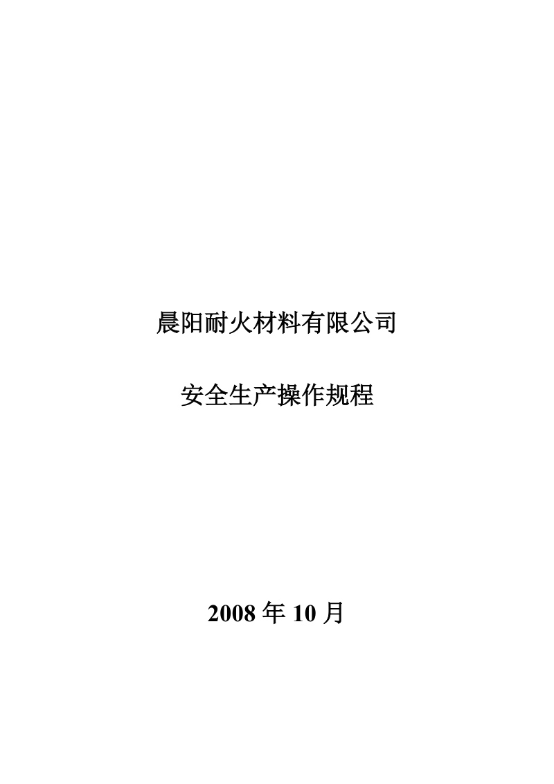 晨阳公司安全生产操作规程.doc_第1页