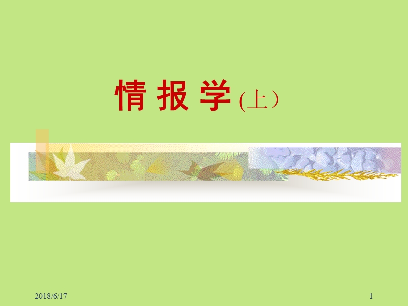 情报学（上）.ppt_第1页